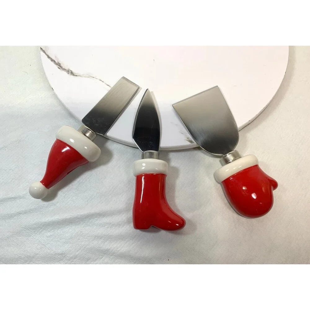 Dept 56 Christmas cheese spreaders
